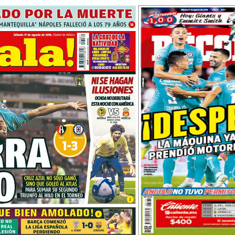 Cruz Azul volvió a ganar y se quedó con las portadas