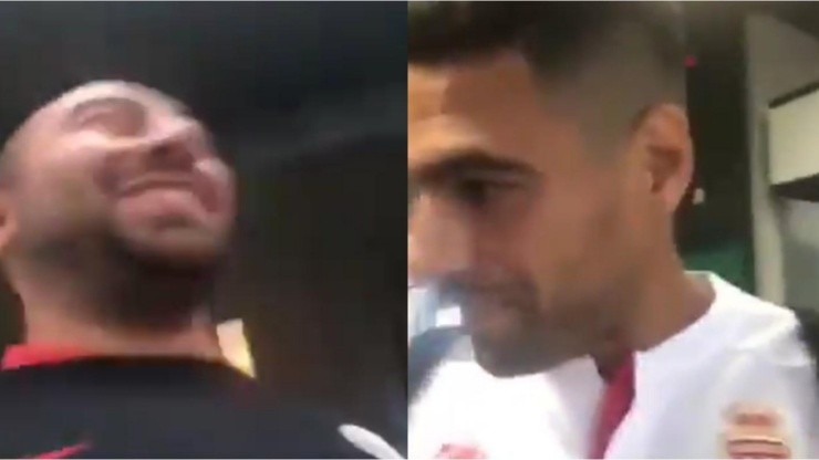 Hincha del Galatasaray se cruza con Falcao y la cara del Tigre lo dice todo