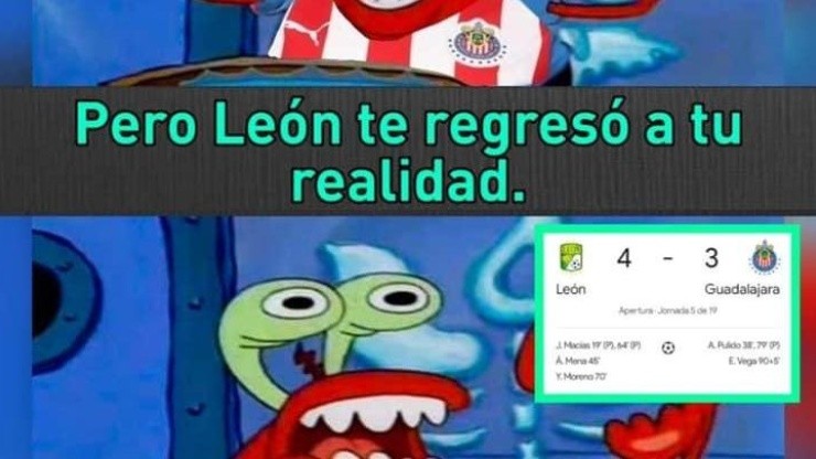 Los memes destrozaron a Chivas luego del sábado