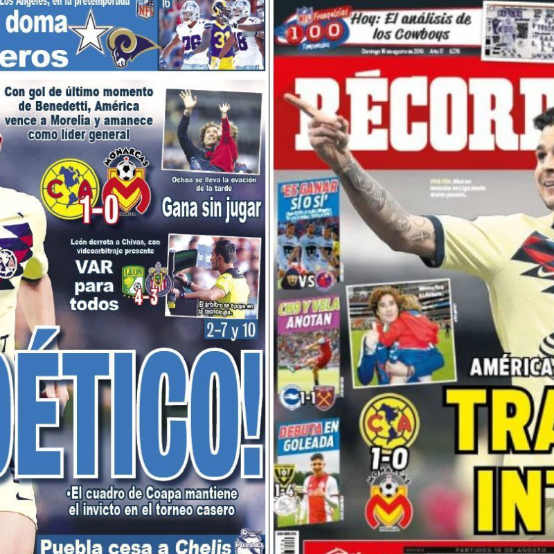 América estiró su buena racha y se adueñó de las portadas de los periódicos