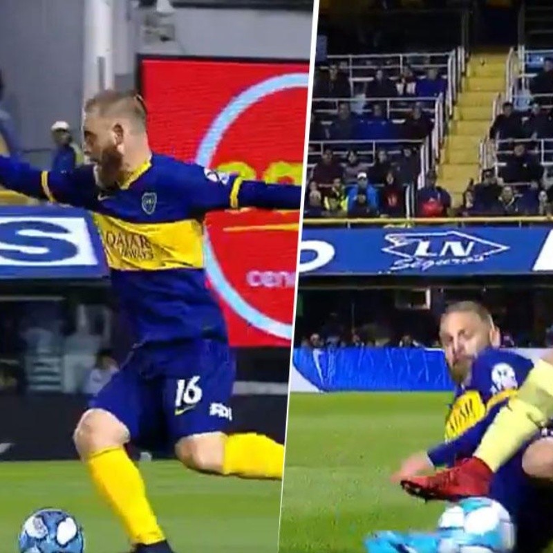 Primero amagó, después fue al piso y Daniele De Rossi hizo que explote la cancha de Boca