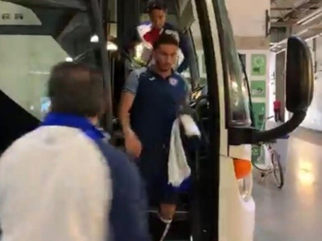Cruz Azul llega al estadio para enfrentar a LA Galaxy por semis de Leagues Cup