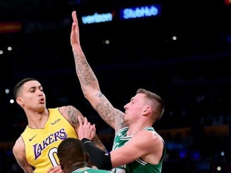 Los jugadores de los Celtics se burlaron de Kyle Kuzma y se prendió la rivalidad con los Lakers