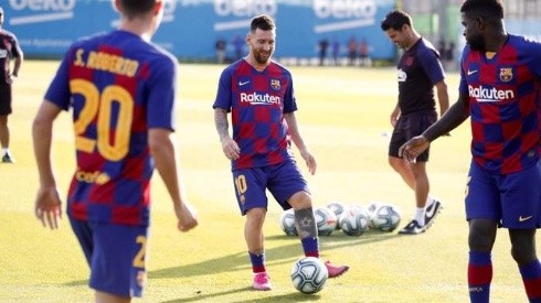 Está de regreso: Messi volvió a entrenar con el Barcelona