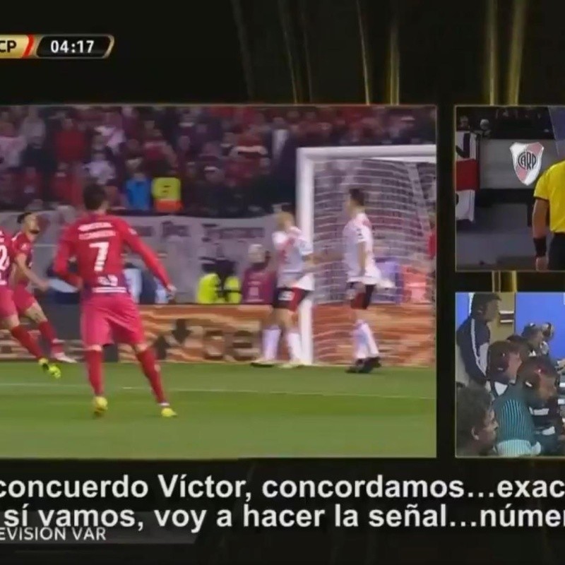 Filtran el audio del VAR en el primer penal de River-Cerro Porteño