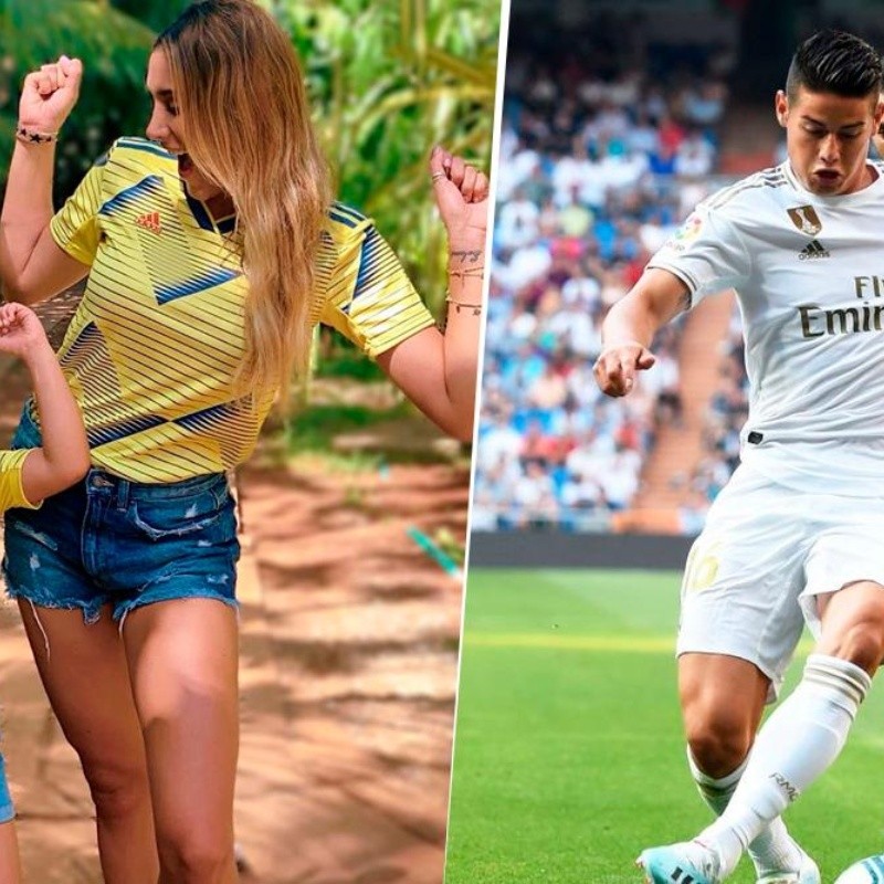 Historia de Daniela Ospina: la hija de James Rodriguez sigue a papá desde la compu