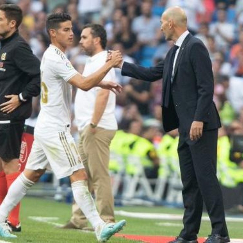 James Rodríguez salió, el Bernabéu lo aplaudió y algo se dijo con Zidane