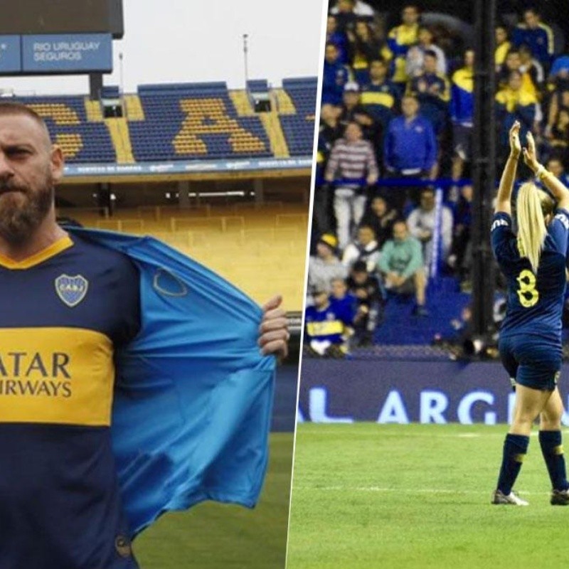 Che bell'uomo: Daniele De Rossi le dio un gustazo a una jugadora de Boca