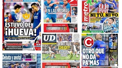 Las portadas del empate contra Chivas