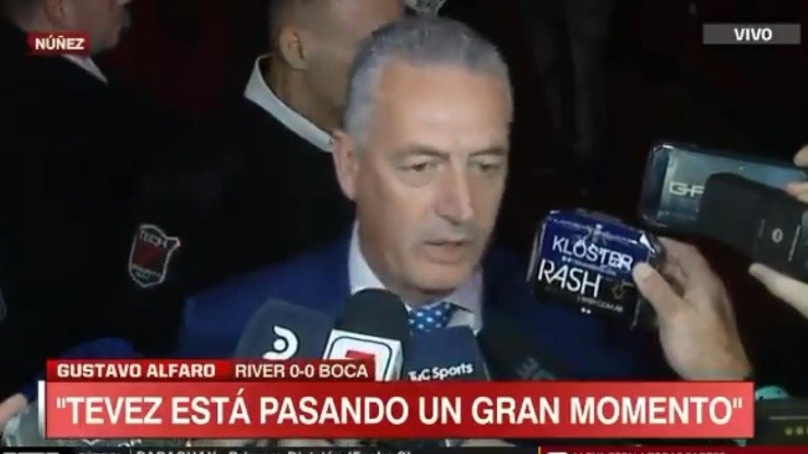 Las declaraciones de Gustavo Alfaro.