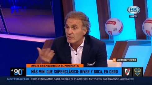 Oscar Ruggeri, muy filoso.