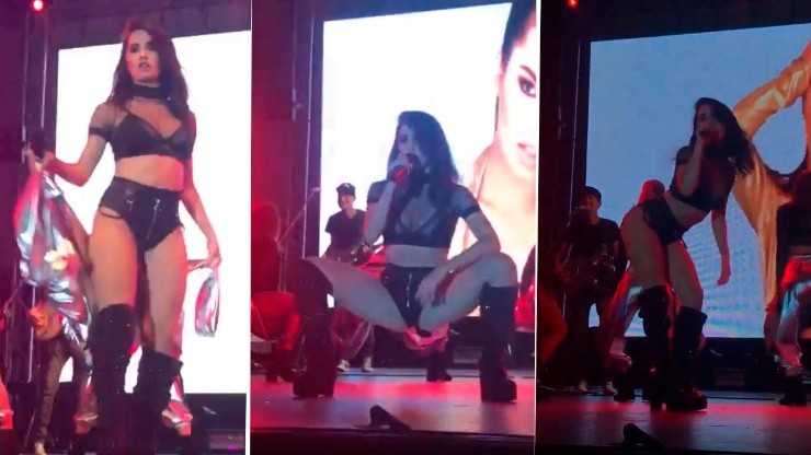 Foto de Lali Esposito bailando.