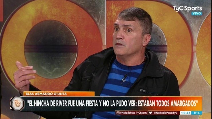 Blas Giunta dijo que Boca le arruinó la fiesta a River: "Estaban todos amargados"