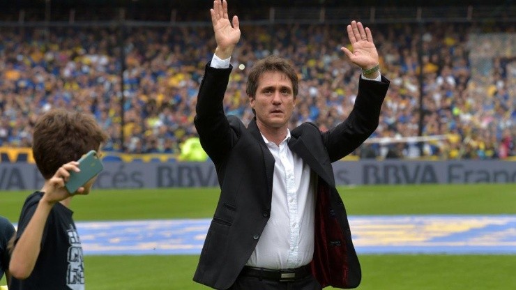 Guillermo Barros Schelotto en su etapa en Boca.