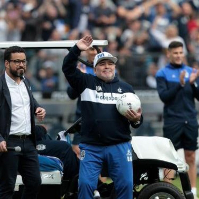 La figura del River de Gallardo que fue hasta La Plata para ver la presentación de Maradona