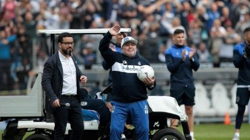 La figura del River de Gallardo que fue hasta La Plata para ver la presentación de Maradona