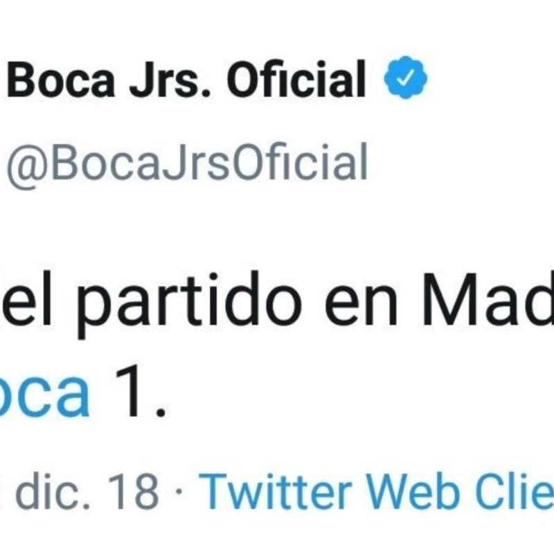 Y explotó todo: Boca borró el tuit que tiró apenas terminó la final en Madrid ante River