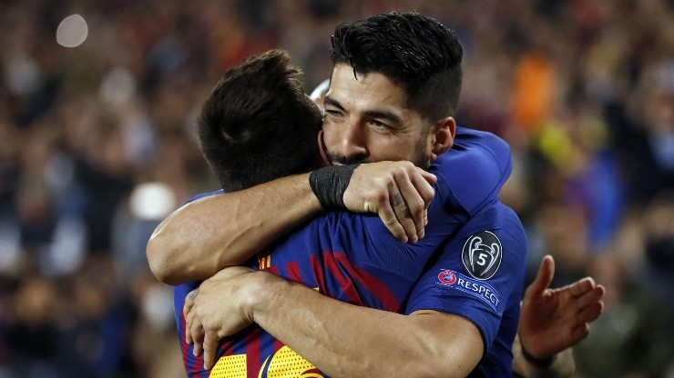 Foto de Lionel Messi y Luis Suárez.