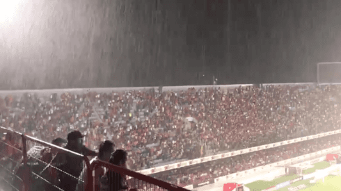 VIDEO: La torrencial lluvia que azota el Veracruz vs Cruz Azul