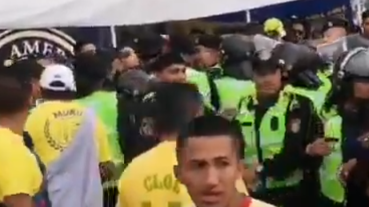 Problemas y bronca entre fans de América y la Policía