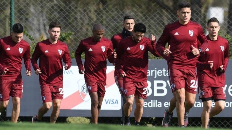 River en el entrenamiento de este lunes.