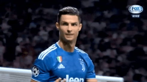 El gesto de Cristiano Ronaldo a la afición del Atlético Madrid tras casi marcar a los 93'