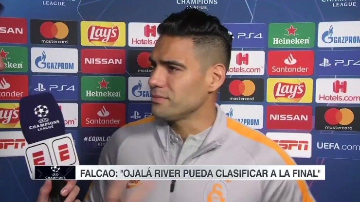 La respuesta bien River de Falcao cuando le preguntaron por el Superclásico