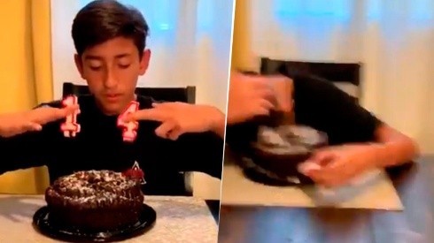 Video viral: estaba 'soplando las velitas', pero no sabía que su cumpleaños era diabólico