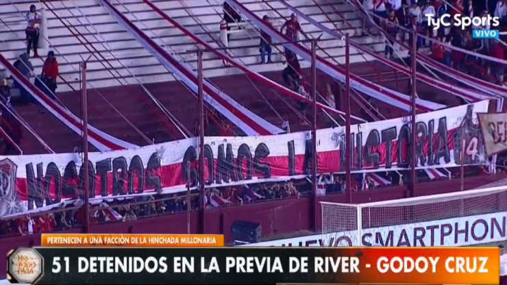 51 detenidos: la facción disidente ganó la tribuna de River