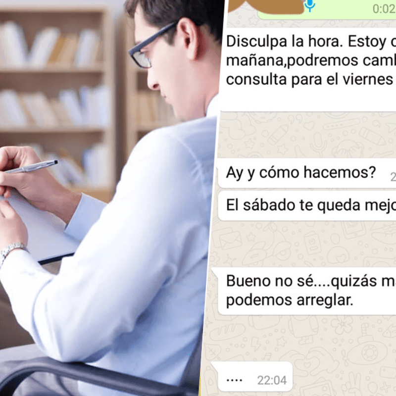 Su psicólogo le pedía que trabaje sobre el "no" y ella lo trolleó en WhatsApp