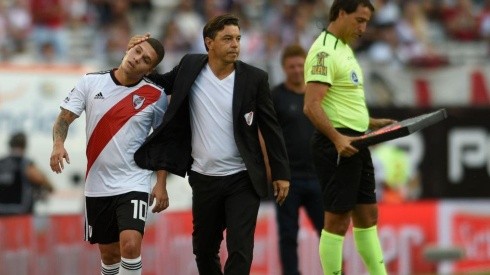 Juan Fernando Quintero y Marcelo Gallardo en River Plate.