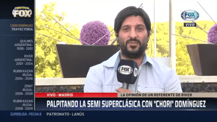 Para el Chori Domínguez no hay revancha entre River y Boca: "Son situaciones distintas"