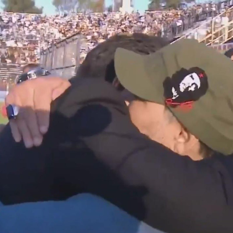 Abrazo conmovedor y frase de Gallardo para Maradona: "Te quiero, hermano"