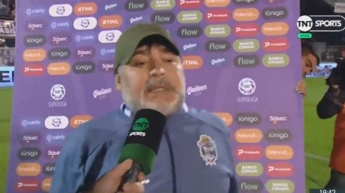 Diego Maradona luego de una nueva derrota de Gimnasia.