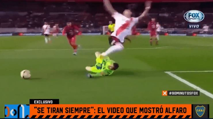 Revelan el video de cómo 'simulan' los jugadores de River que Alfaro le mostró al plantel de Boca