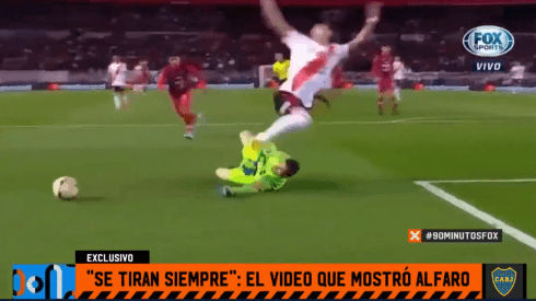 Revelan el video de cómo 'simulan' los jugadores de River que Alfaro le mostró al plantel de Boca