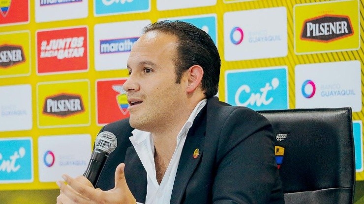 Francisco Egas, presidente de la Federación Ecuatoriana de Fútbol.