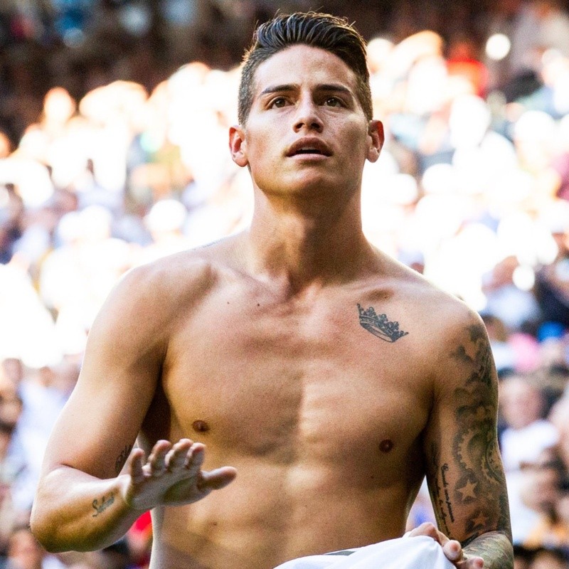 James Rodríguez no se ha tapado el tatuaje que tiene de Daniela Ospina