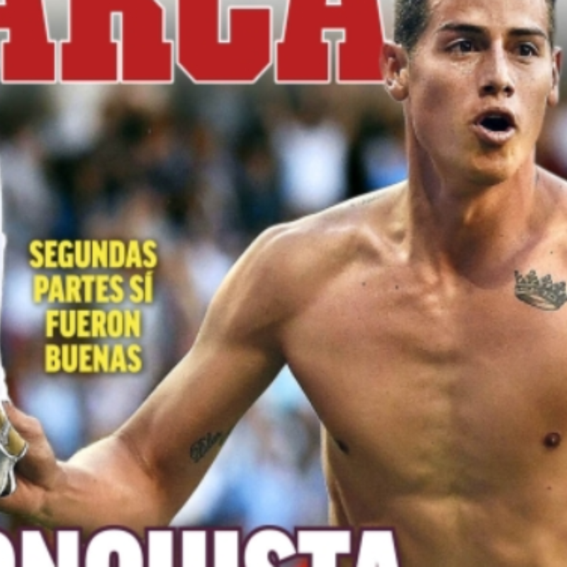 James es la portada de Marca y dice: "Se ha ganado a Zidane con su actitud"