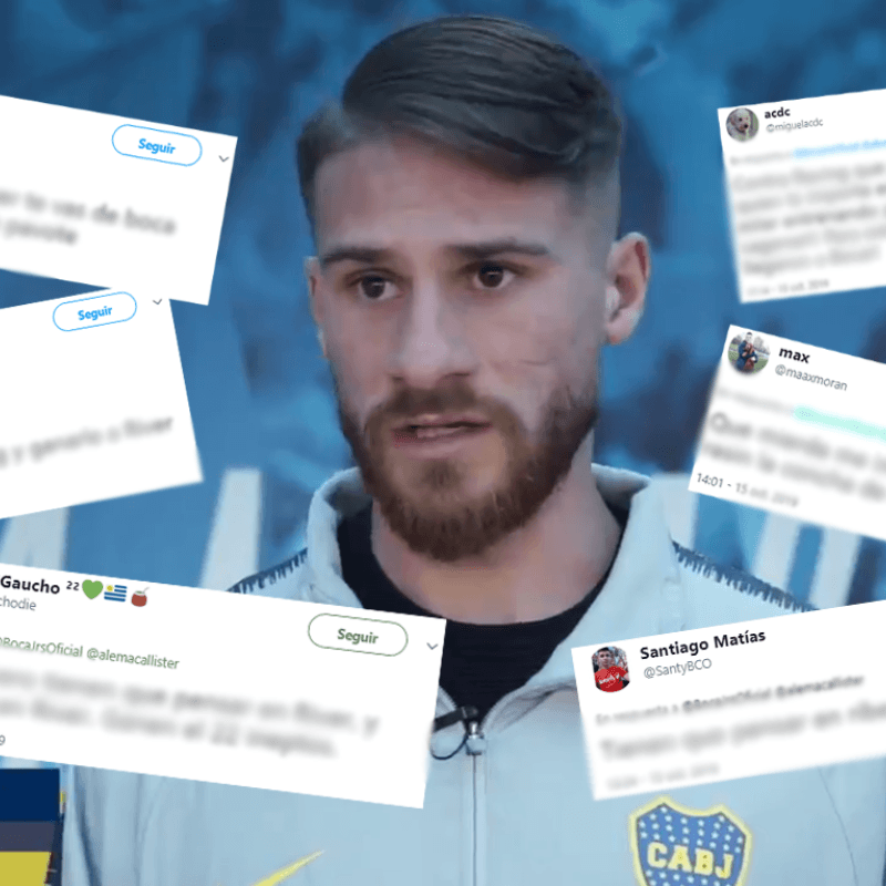 Alexis Mac Allister tiró que primero tienen que pensar en Racing y los hinchas de Boca lo mataron