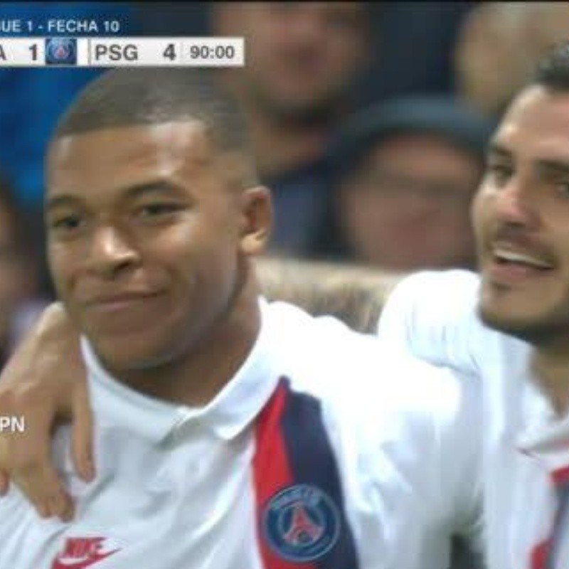 Qué tridente, PSG: la velocidad de Di María, el pase de Mbappé y el gol de Icardi