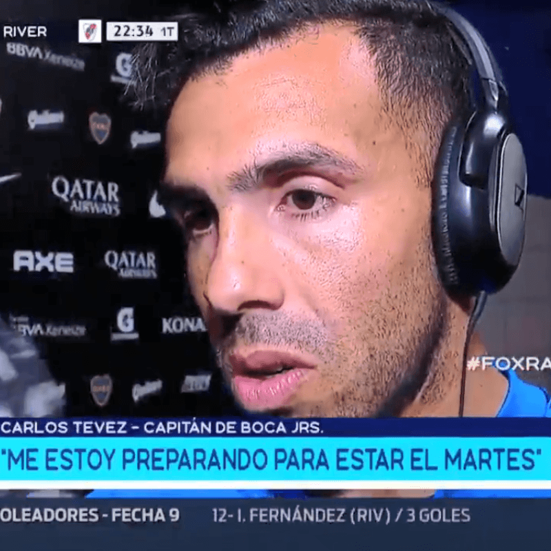 Tevez no dudó cuando le preguntaron si está en condiciones de jugar contra River