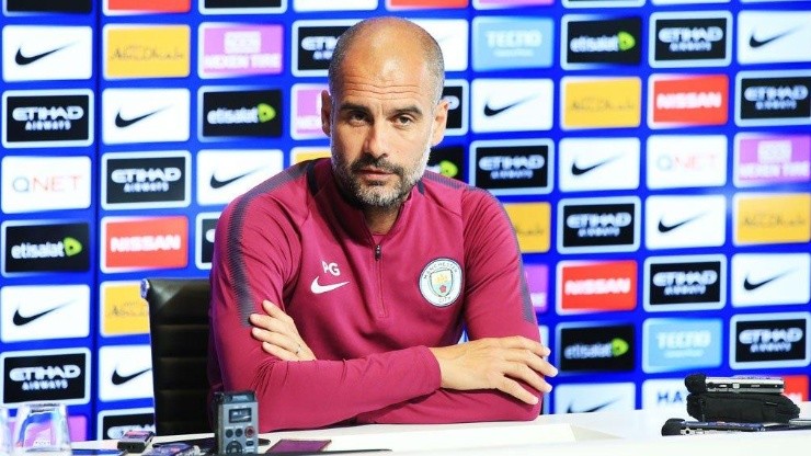 Guardiola tuvo un entredicho con un periodista en plena conferencia de prensa