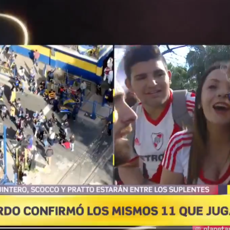 Video: a dos hinchas de River les preguntaron qué le gritarían a los jugadores y una desbarrancó