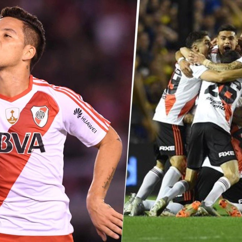 A la distancia, Driussi festejó la clasificación de River y publicó un tuit para trollear a Boca