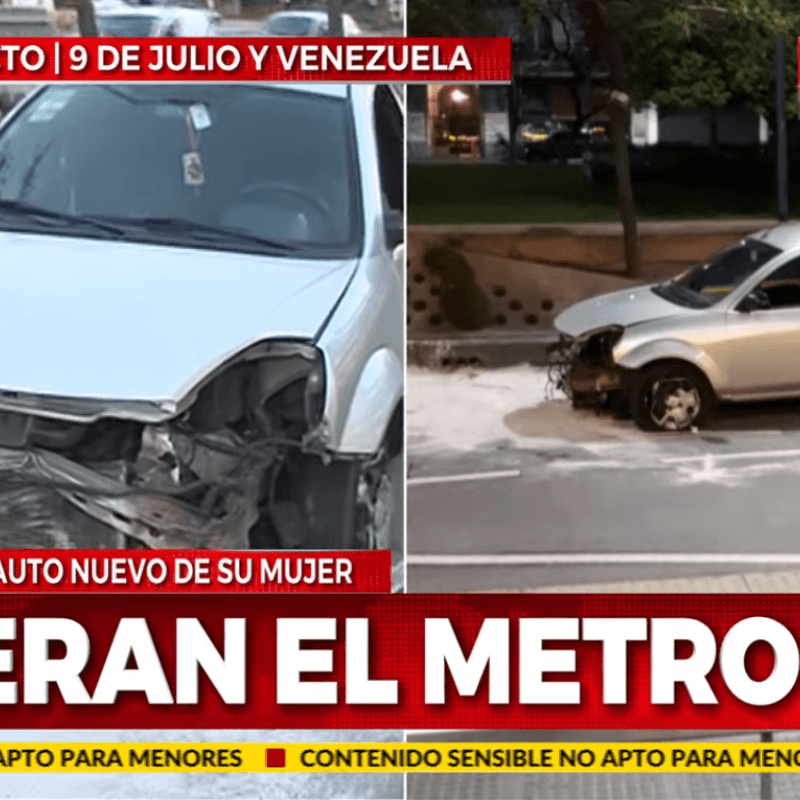 Quiso festejar la clasificación de River, se emborrachó y destruyó el auto de su esposa