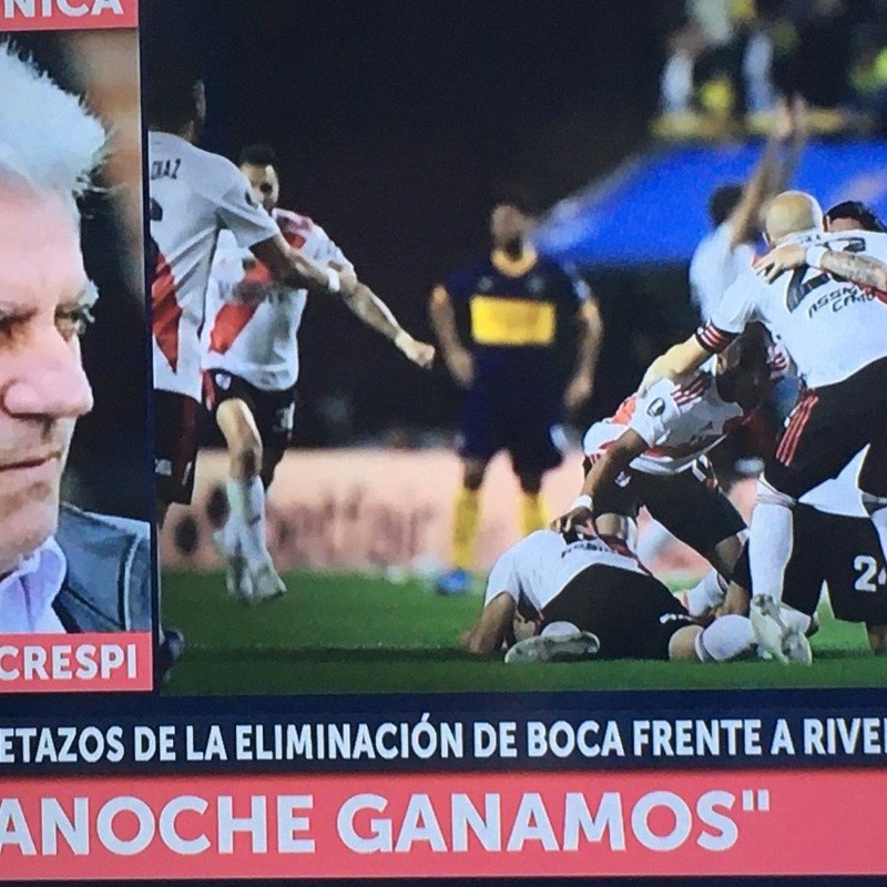 Crespi se calentó en vivo, se la pudrió a River y tiró: "Anoche ganamos, no fue un fracaso"