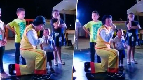 Video viral: este niño diabólico hizo enojar a su papá con la respuesta que le dio a un payaso