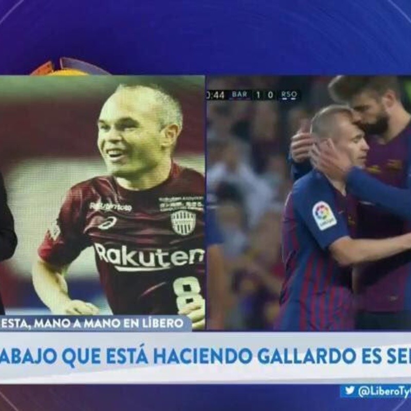 Iniesta: "El trabajo que está haciendo Gallardo es espectacular"