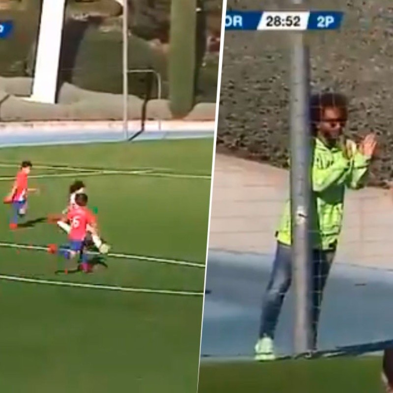 Marcelo fue a ver a su hijo jugar, metió un gol y morimos de ternura con el festejo